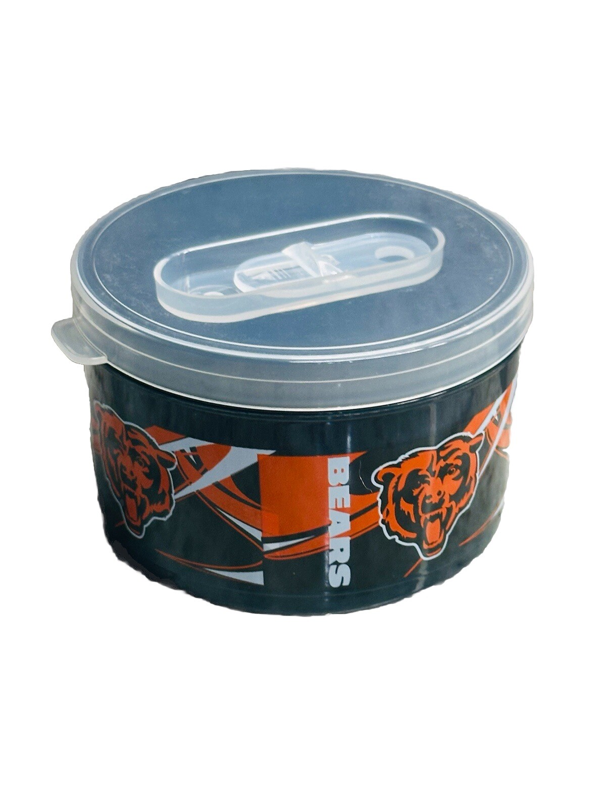 NFL Chicago Bears Plastic Dip Snack Container W/Lid 11.5oz/340ml Licensed Item