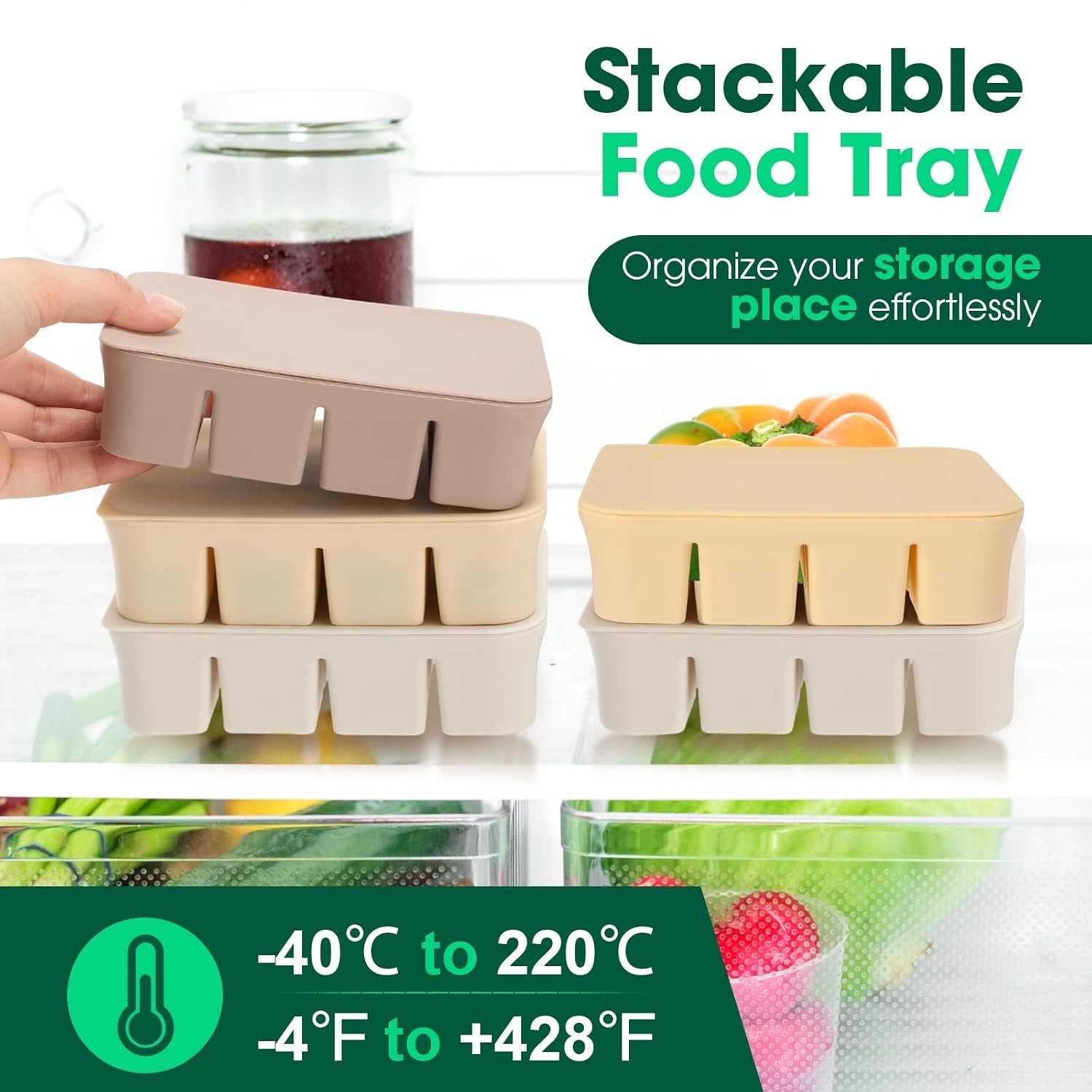 Silicone Baby Food Freezer Tray with Lids – 3 Pack in Fun Colors, Easy to Use