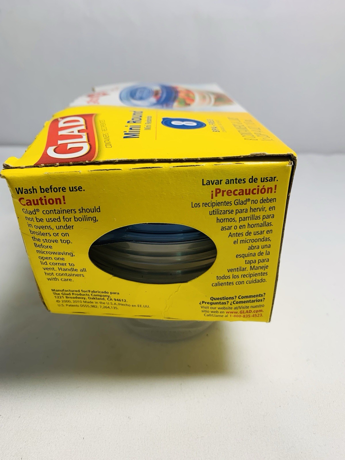 8 MiNi ROUNDS 1/2 cup = 4 oz STORAGE CONTAINERS Clear Plastic BOWLS GLAD