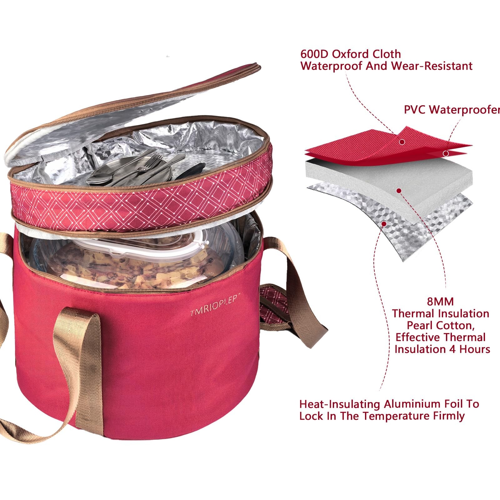 2 Pack Pie Carrier with Lids and Handles, Loadable Cupcake or Pizza Storage C…