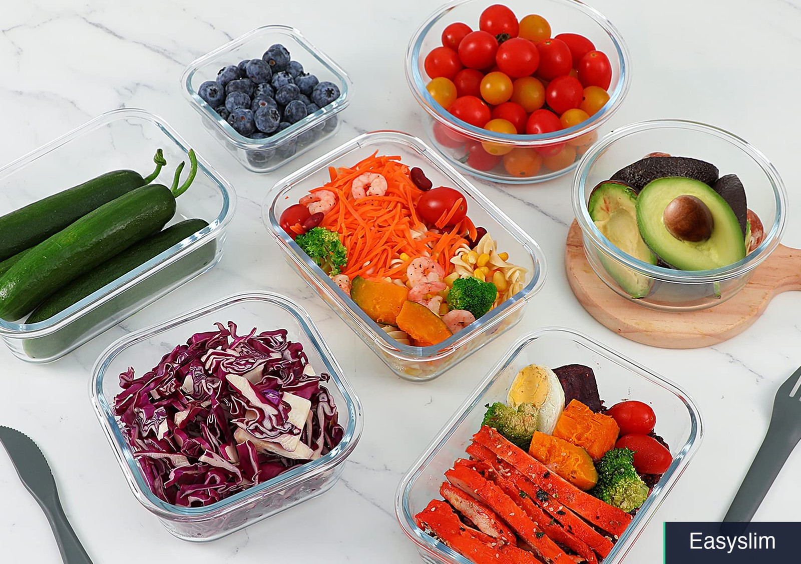 Glass Food Storage Containers 24 Piece Set Airtight Snap Lock Lids