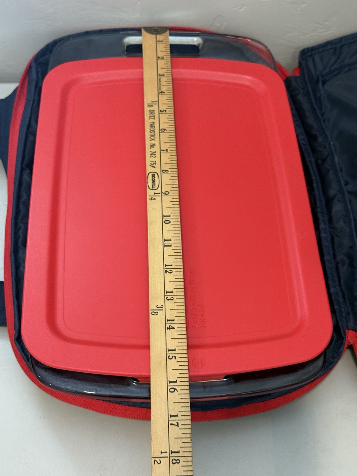 3-QT Pyrex Glass Food Storage Container Carrier Bag Bakeware Dish Cold Hot Pack