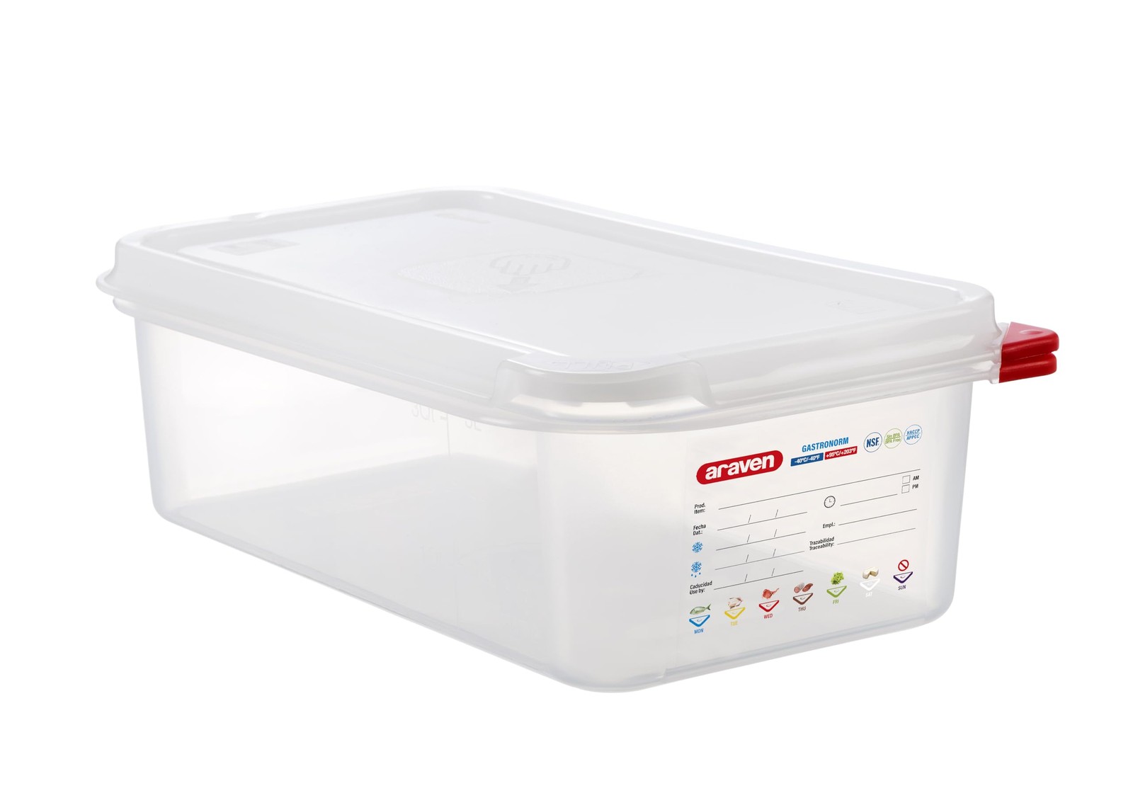 Araven Airtight Container, Food Pan with Lid for Storage in 4.2 Quart, Clear