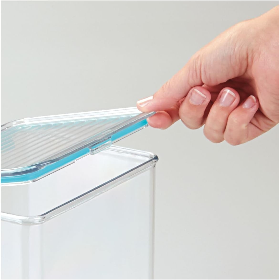 Idesign Plastic Bpa-Free Pantry Food Storage Organizer Bin with Air-Tight Hinged