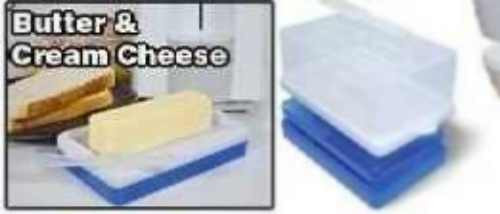 COOL SERVE BUTTER DISH, CREAM CHEESE KEEP COOL.BUILT IN CHILLER BUTTER DISH NEW