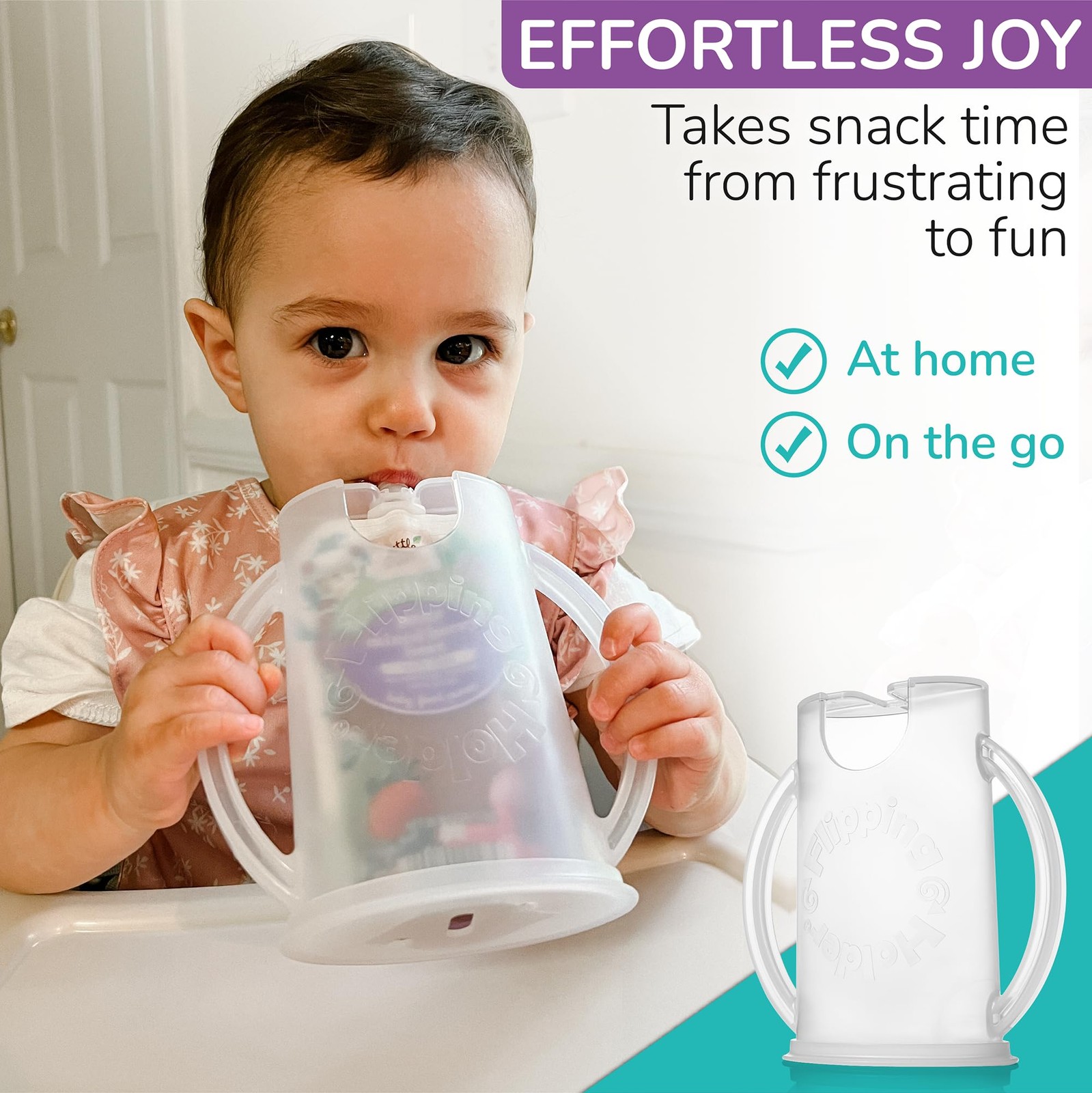 Squeeze Proof Food Pouch Holder for Toddlers, Babies, Kids, Mess Free No Sque…