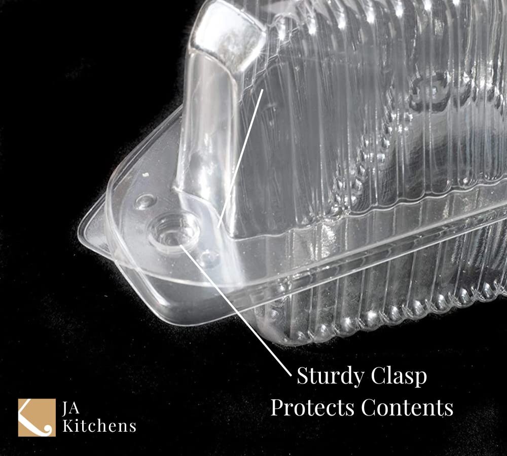 Hinged Clear Singleslice Pie/cake/cheesecake Container high Dome Lid 20 Pieces