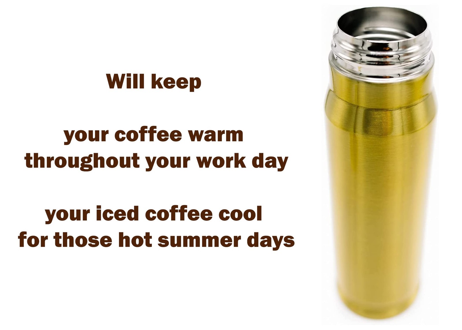 Caliber Gourmet Bullet Shaped Thermos Bottle – 17Oz Novelty Bullet Tumbler