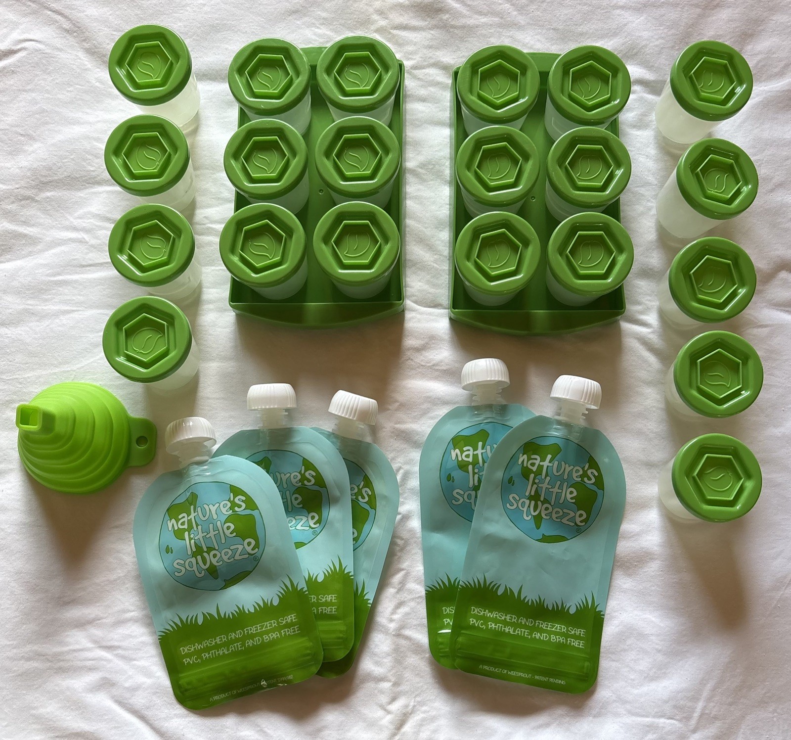 Wee Sprout Baby Food Storage New Large Set with Lids bpa free baby food system