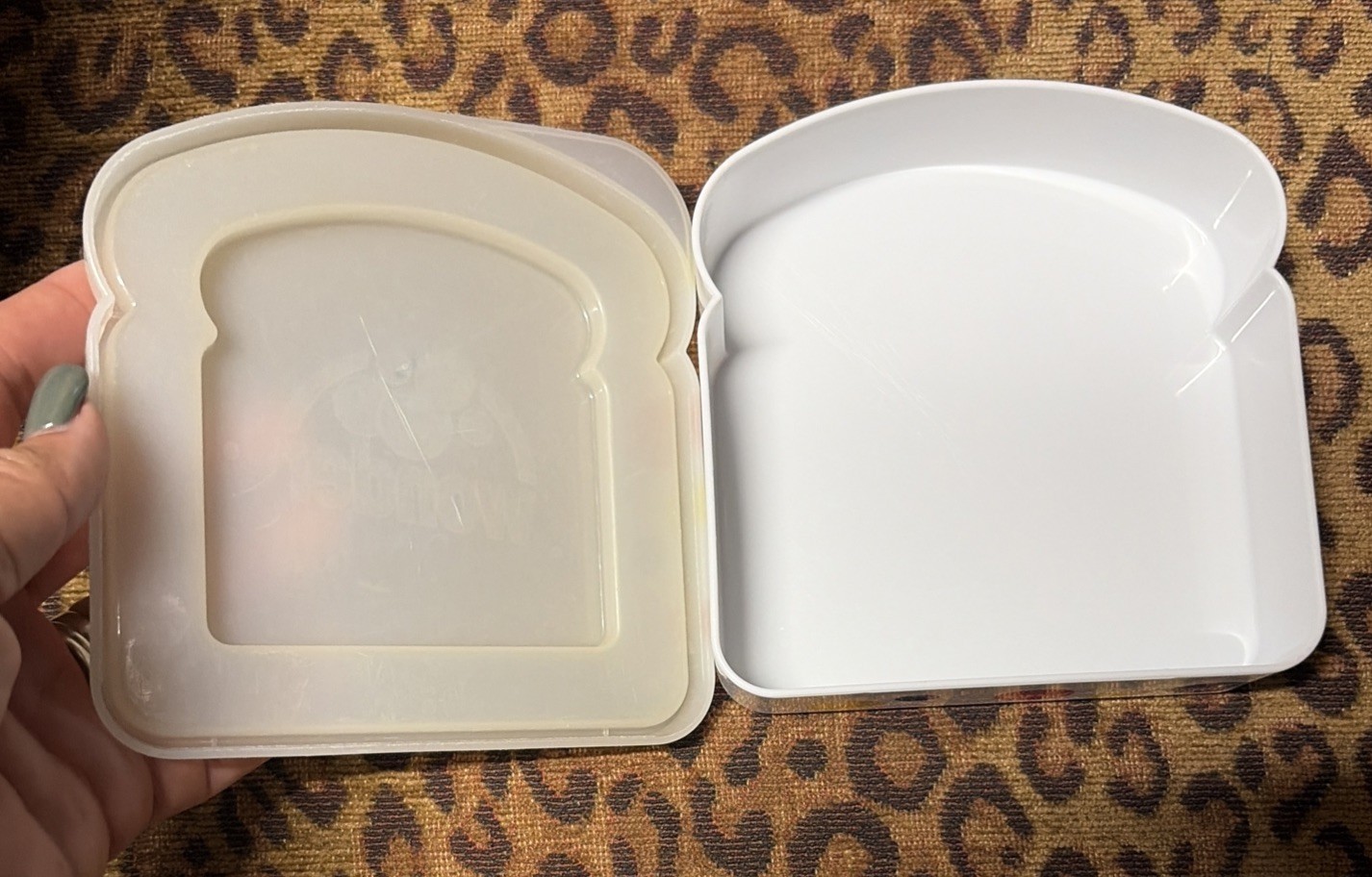 Wonder Bread Sandwich Containers LUNCH BOX Plastic Lid Bread Holder Keeps Fresh