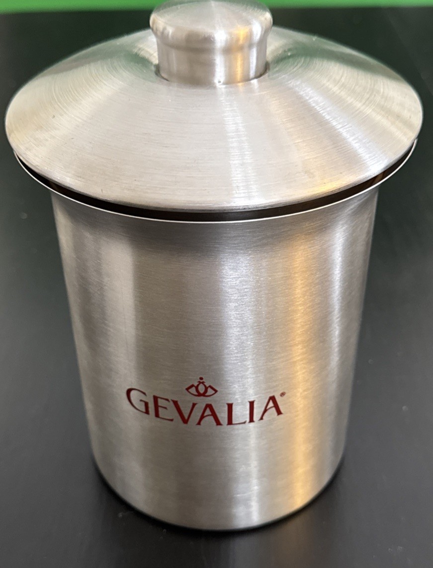 Gevalia Stainless Canister Pantry 2 Qt Storage Container Food Jar Airtight Lid