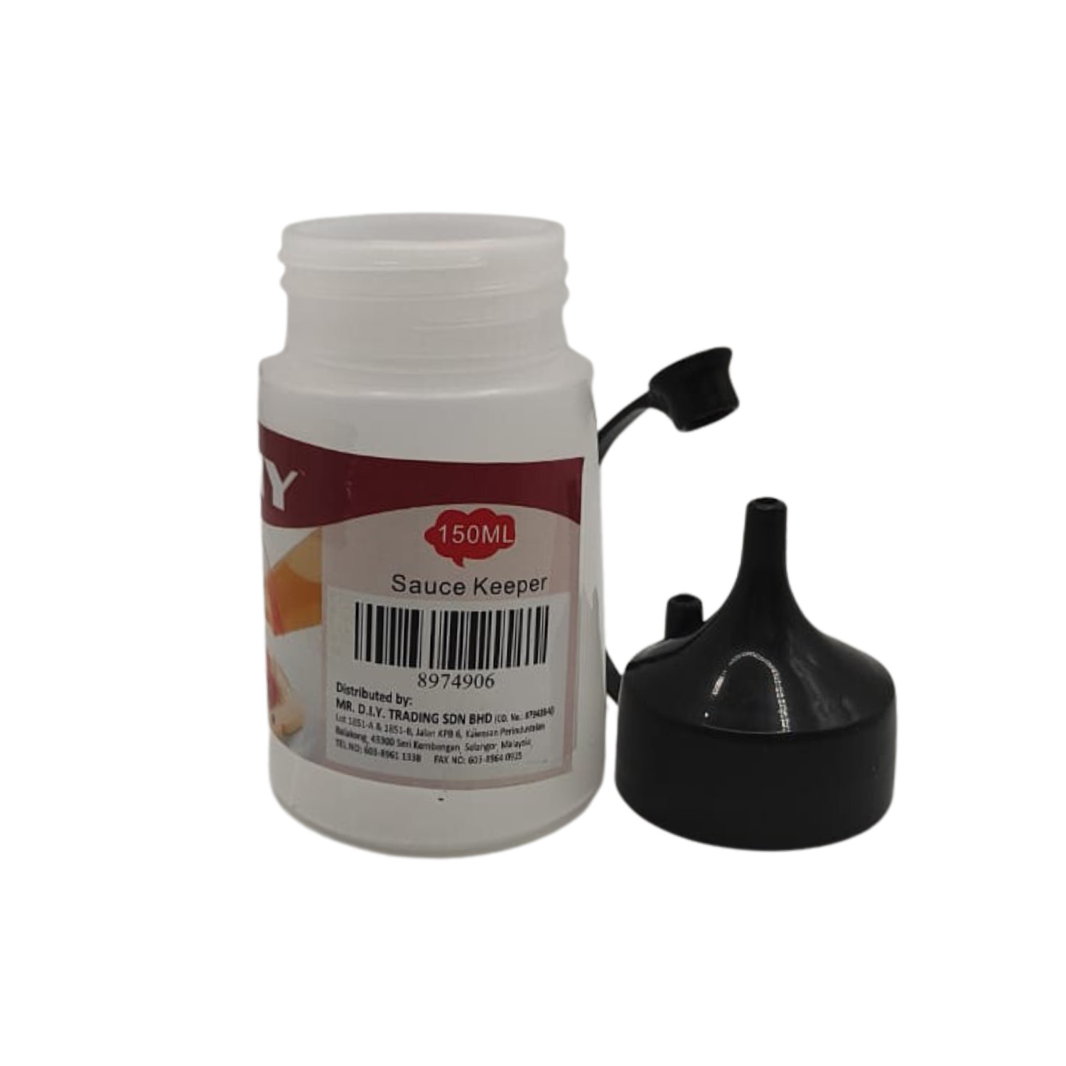 150ml Small Sauce Condiment Multipurpose Bottles Keeper Container With Black Lid