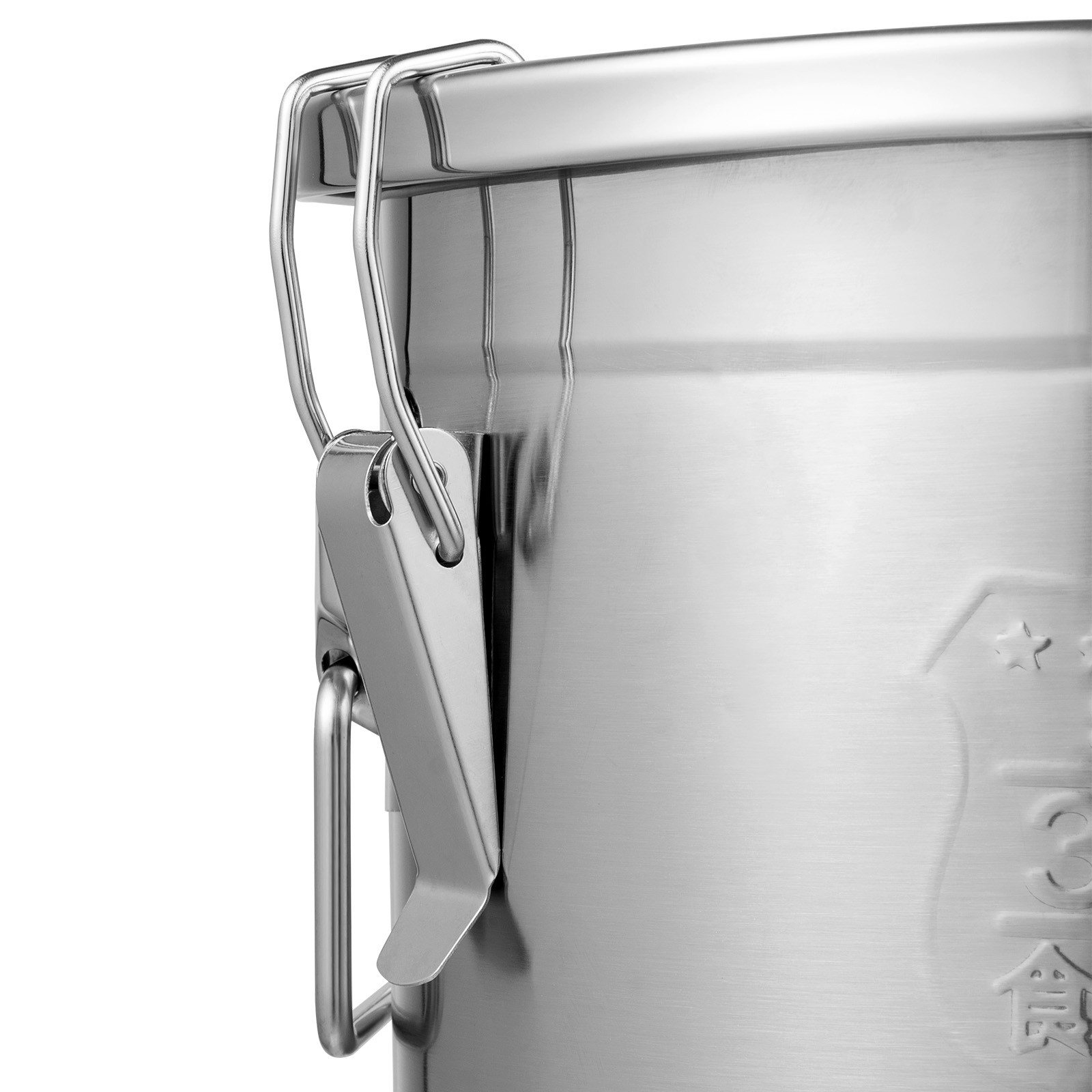 Stainless Steel Cereal Container Metal Pet Food Kitchen Rice Storage Bucket 12L