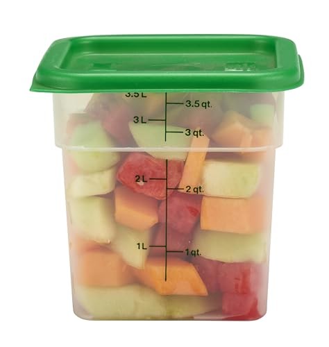 4 Quart Translucent Food Storage Container BPA Free Microwave Safe Durable St…