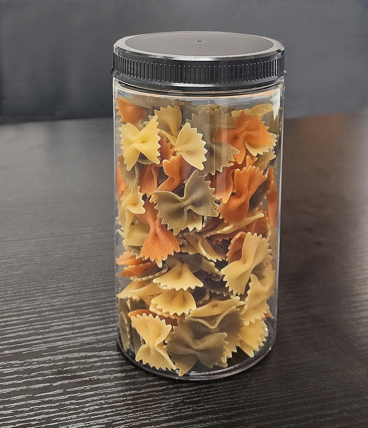 Ljdeals 32 Oz Clear Plastic Jars with Lids, Storage Containers, Wide Mouth PET M
