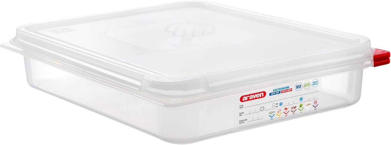 Airtight Container, Food Pan with Lid for Storage in Kitchen and Restaurant, 4.2