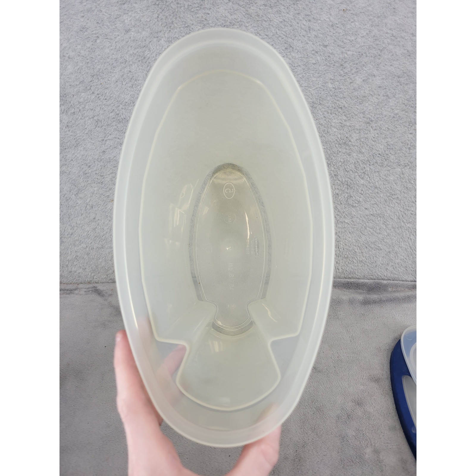Rubbermaid Cereal Keeper Dry Food Storage Container Clear Blue Flip Top 22 Cup