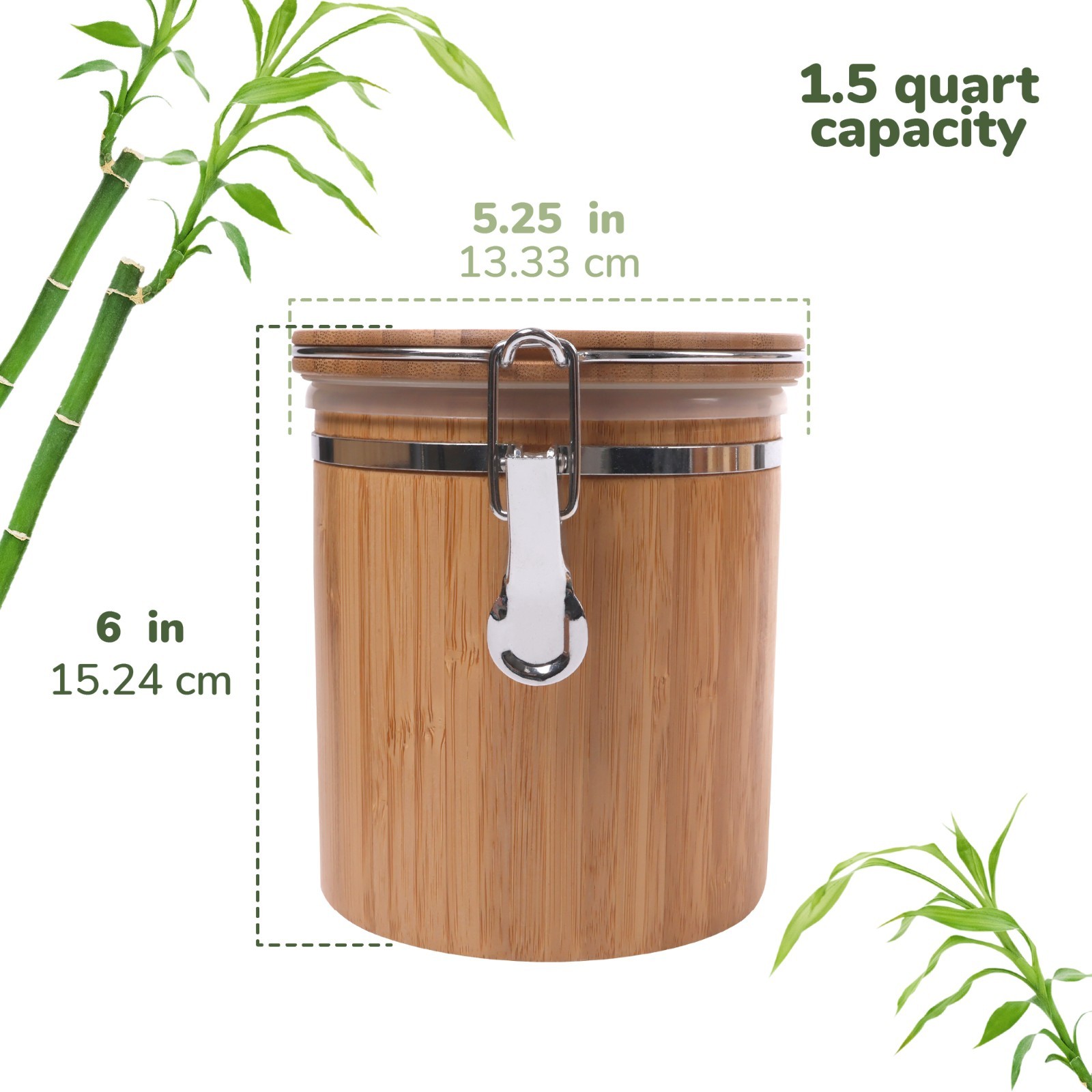 Hinged Cylindrical Bamboo Container – 6″ x 5.25″ – Multiple Styles