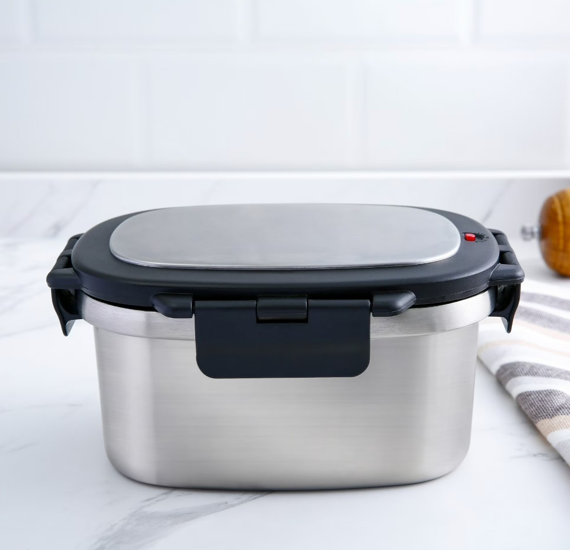 SALE-2 Pack Mainstays 33 oz Stainless Steel Insulated Food Storage Container Box