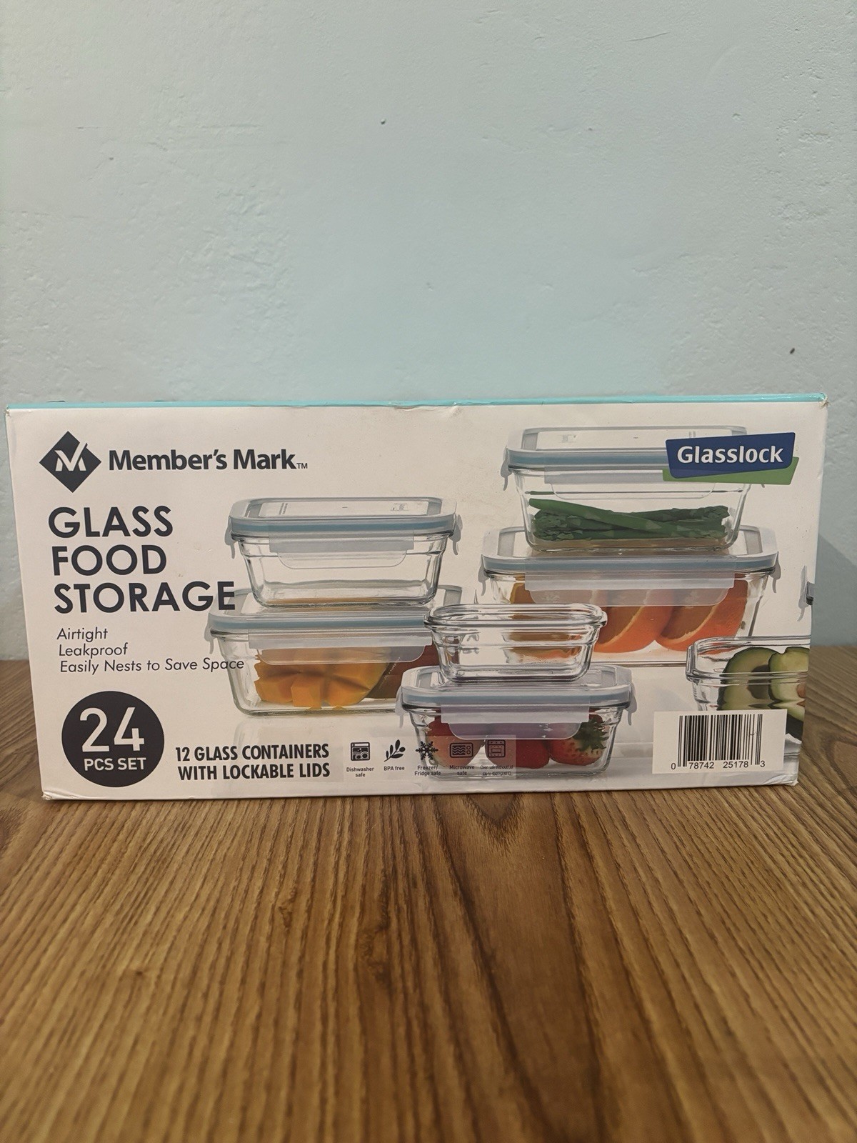 Member’s Mark 24 Piece Glass Food Storage Set by Glasslock, Oven Safe, BPA Free