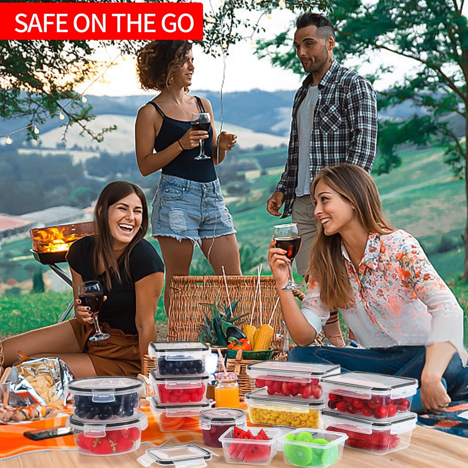 36 Pack Airtight Food Storage Containers – BPA-Free Meal Prep, Lids & Labels Inc