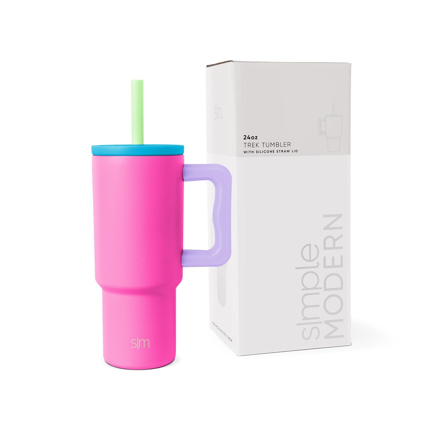 Simple Modern Kids 24 oz Tumbler w/ Handle, Silicone Straw Lid, Spill-Proof