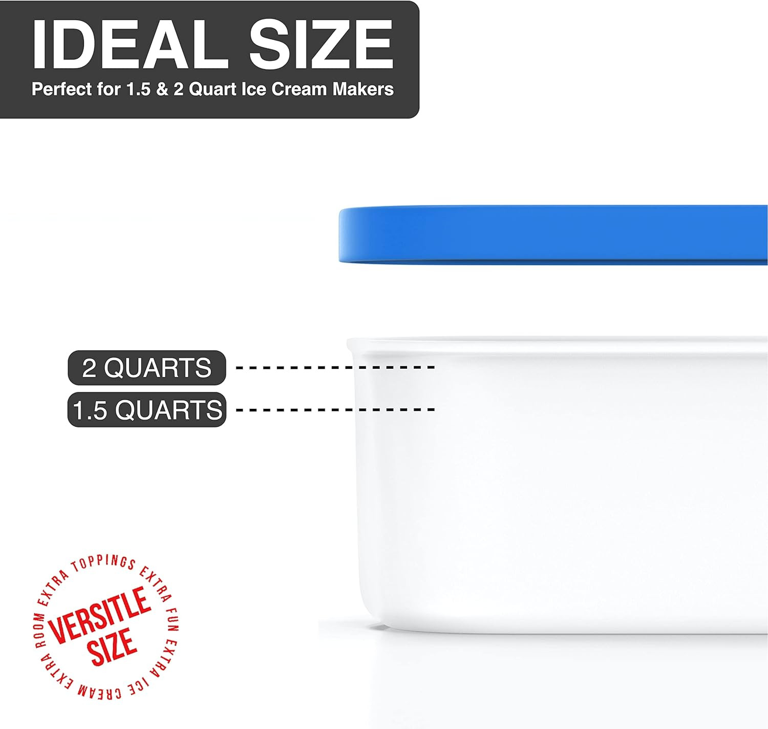 Ice Cream Containers – 2 Quart Ea. (Set of 2) – Premium Reusable Freezer Storage