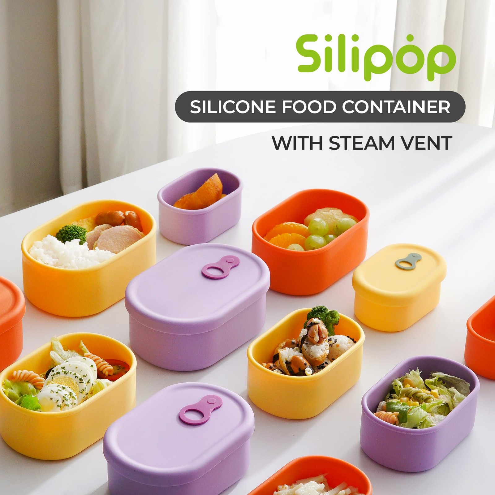 Premium Korean-Made Silicone Airtight Food Container with Steam Vent – BPA , …