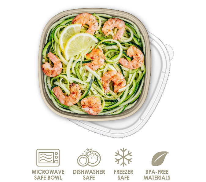 20Pc Meal Prep Bowl Set with Lids Single Compartment Stackable Containers
