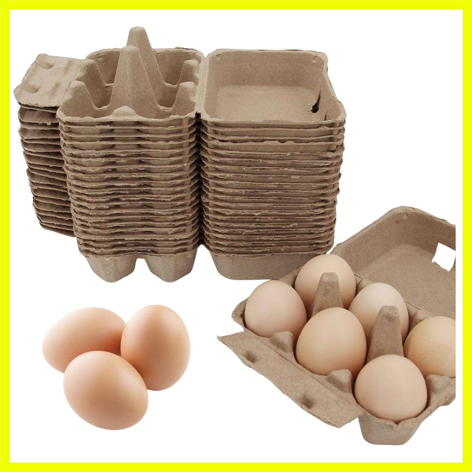20 Pack Egg Cartons Cheap Bulk, 6 Count Egg Storage Containers Holder, Sturdy…