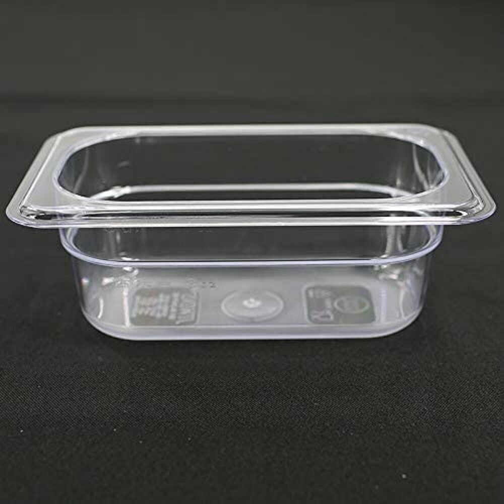 Hakka 6 Pack 1/9 Size Food Pan 2.5″ Deep Clear Polycarbonate Storage Container