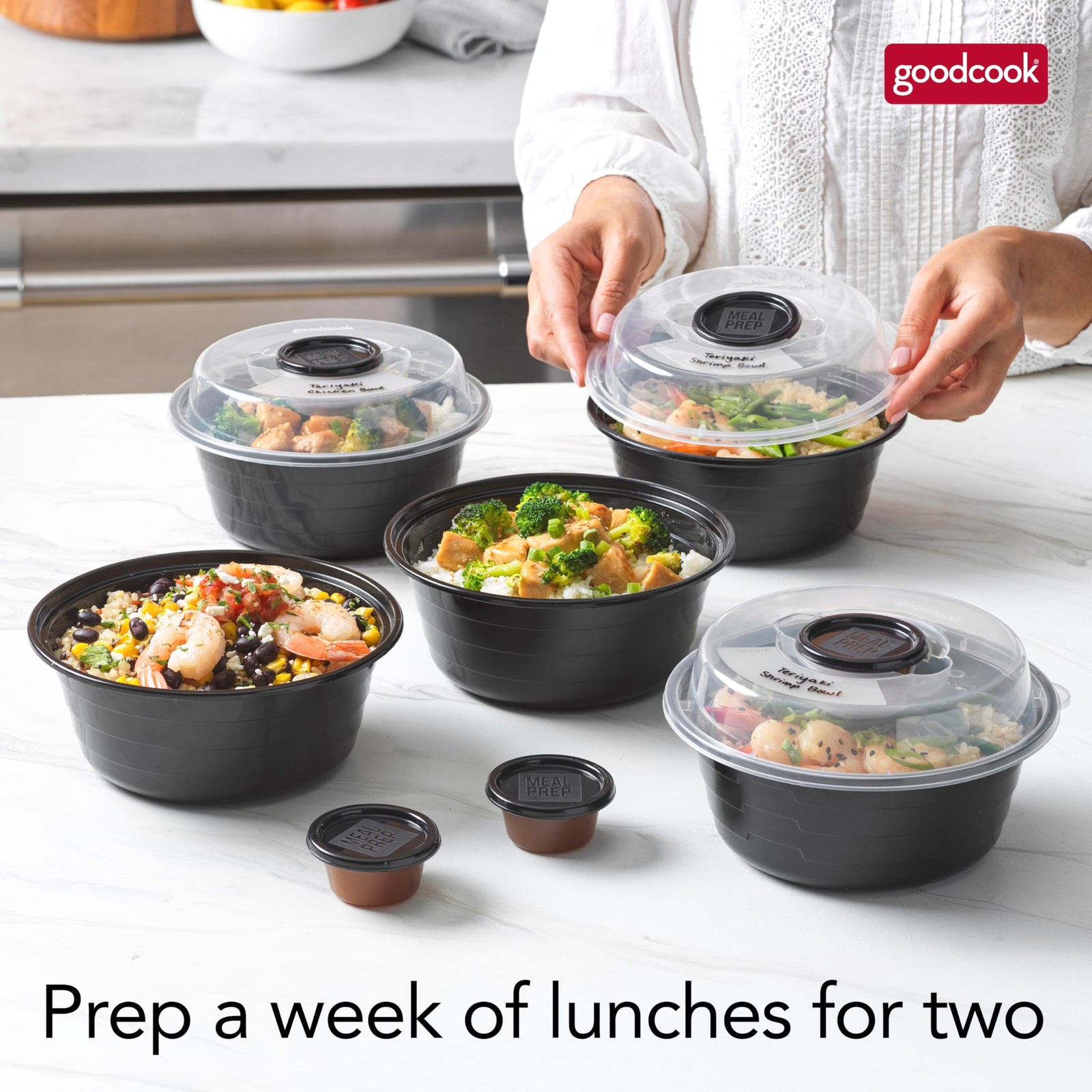 Bpa Free Meal Prep Bowl Container With Dressing Cups Set Of 10 โ€ Microwave …