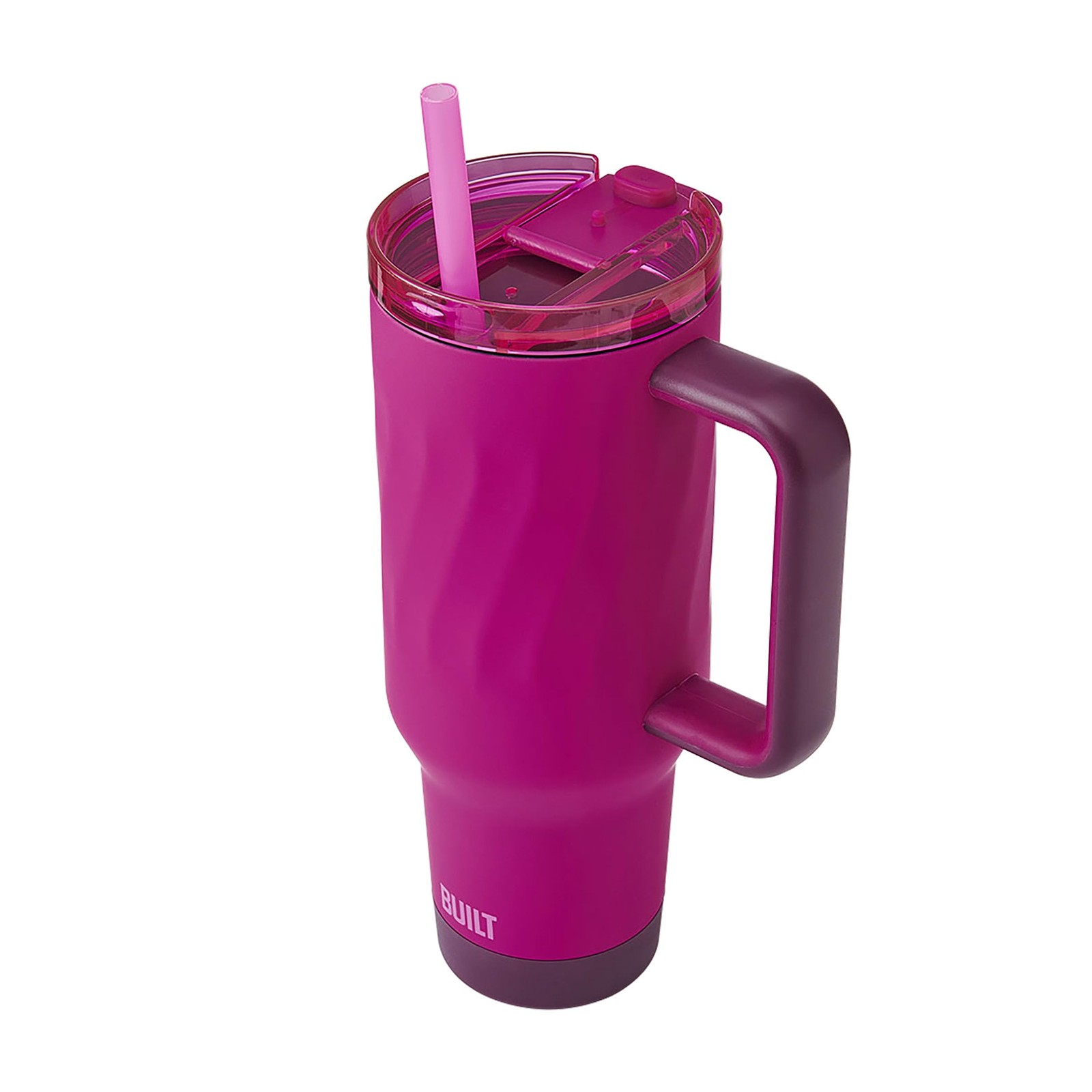 Built 40Oz Wave Tumbler Pink Plum Double Wall Vacuum Insulated Stainless Steel