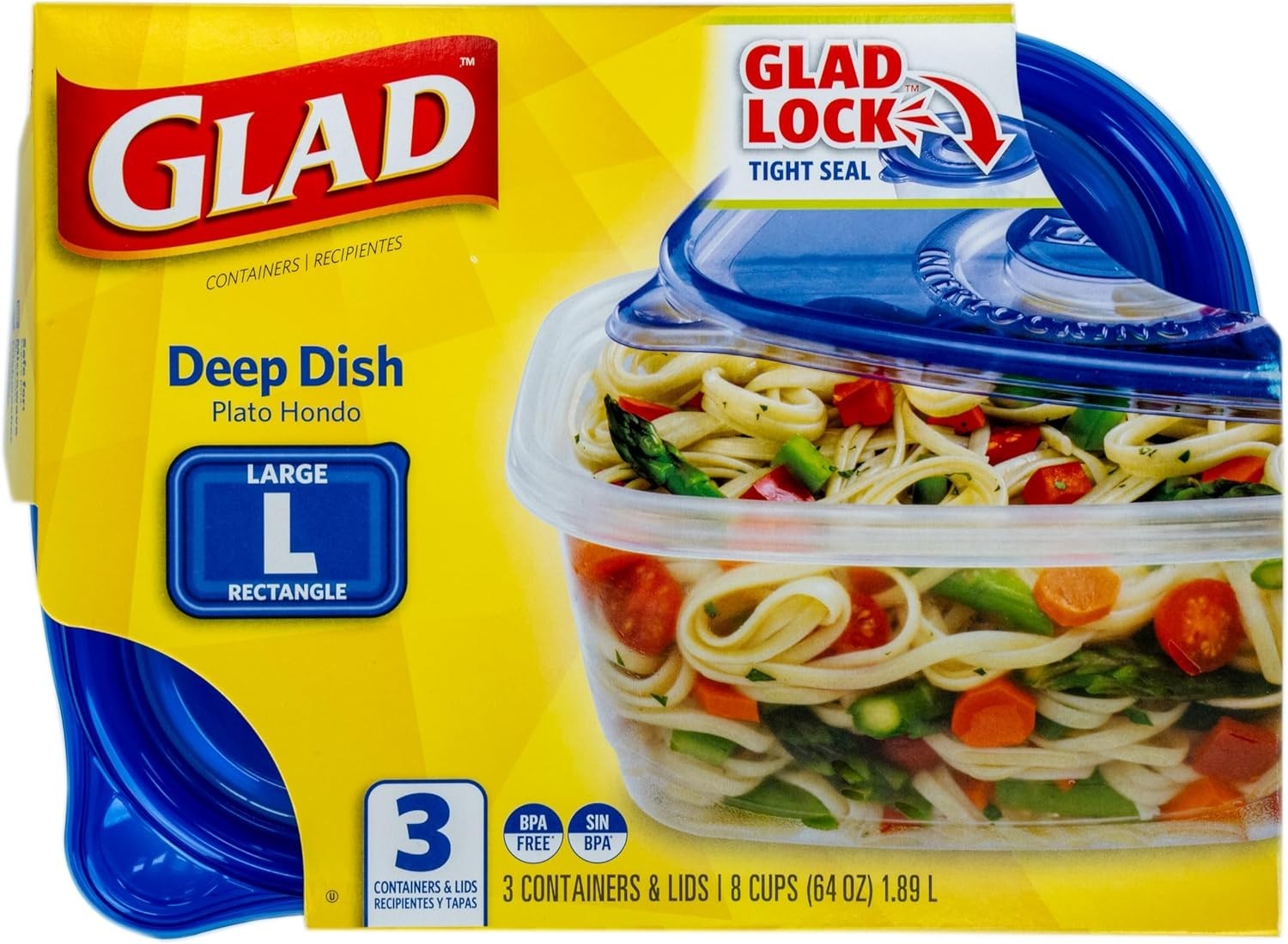 Food Storage Containers Deep Dish Large BPA Free Plastic Leakproof Microwavable