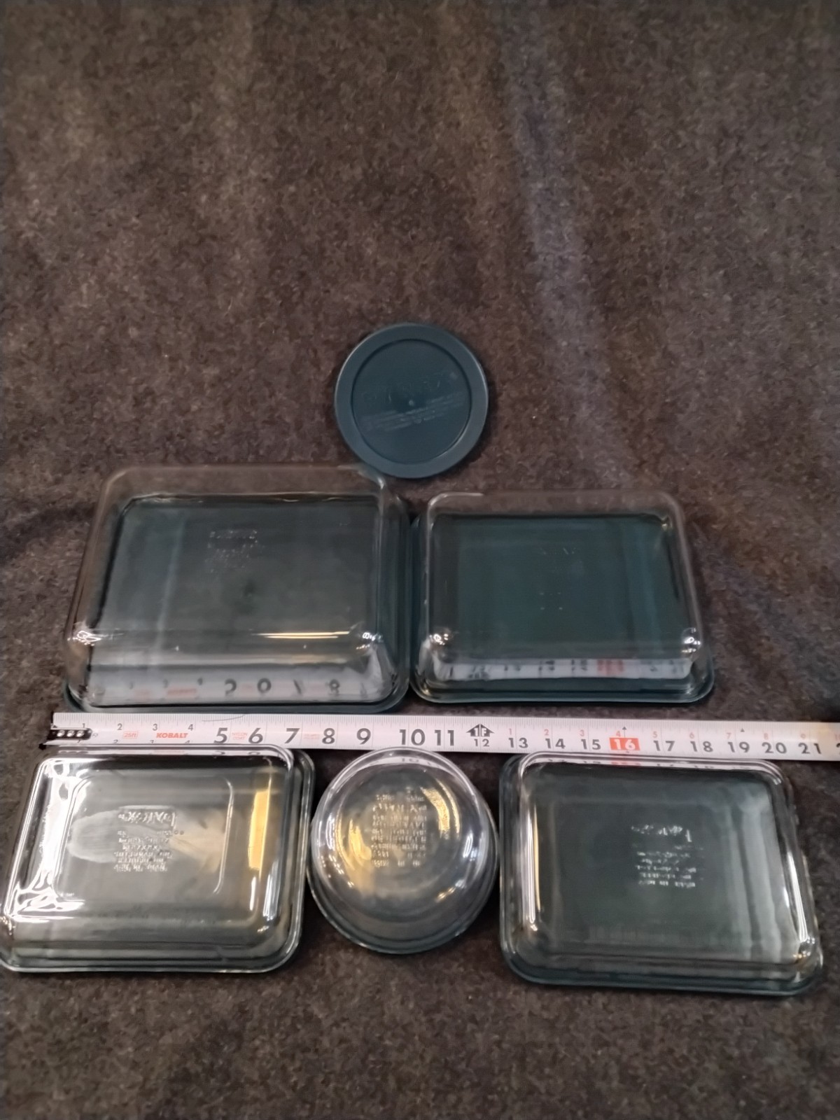 Pyrex Storage Plus Glass Containers & Lids Lot Mixed Sizes EUC