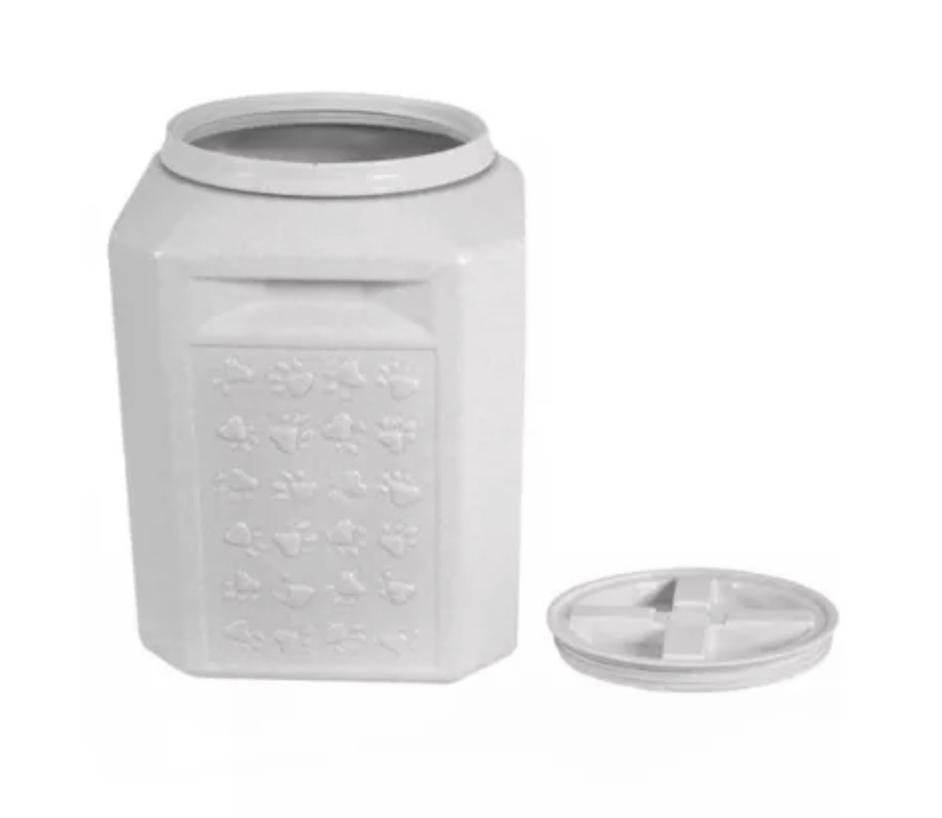 Vittles Vault 35 lb Pet Food Storage Container Screw Lid BPA Free White