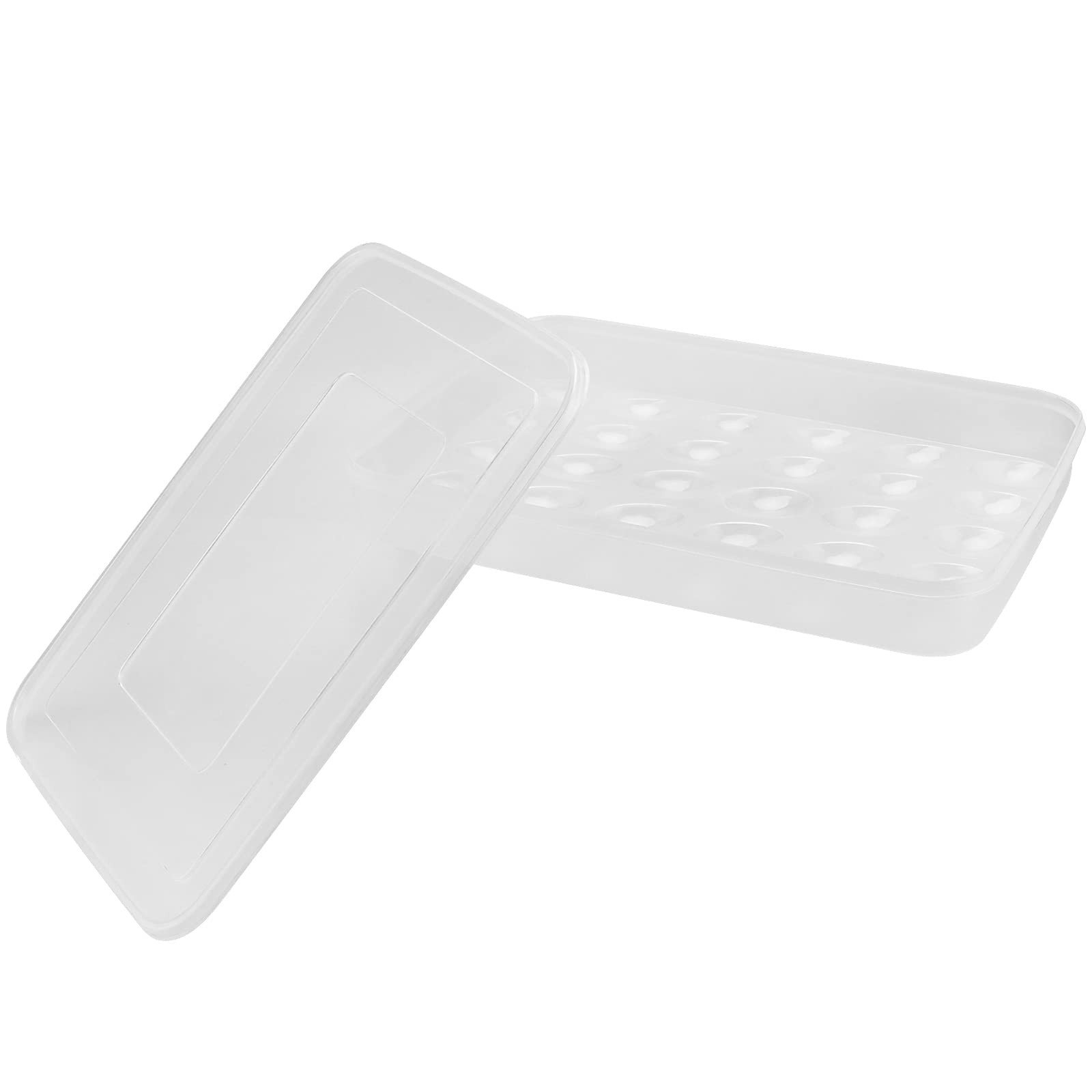 4 PCS Deviled Egg Container Lid Stackable 120 Eggs 13.6×10.2×2.2 Inch