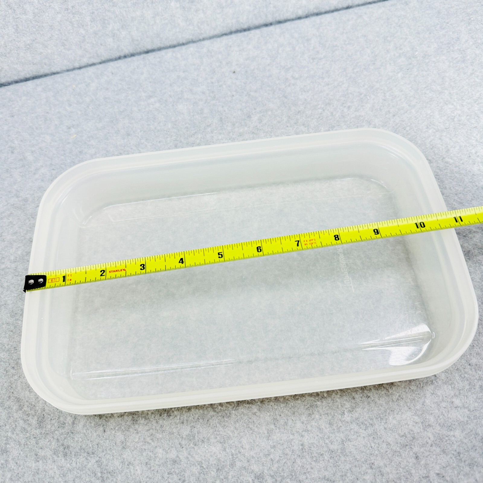 Tupperware Modular Mates Container with Red Lid 11 x 7.5 x 2 inches Rectangle