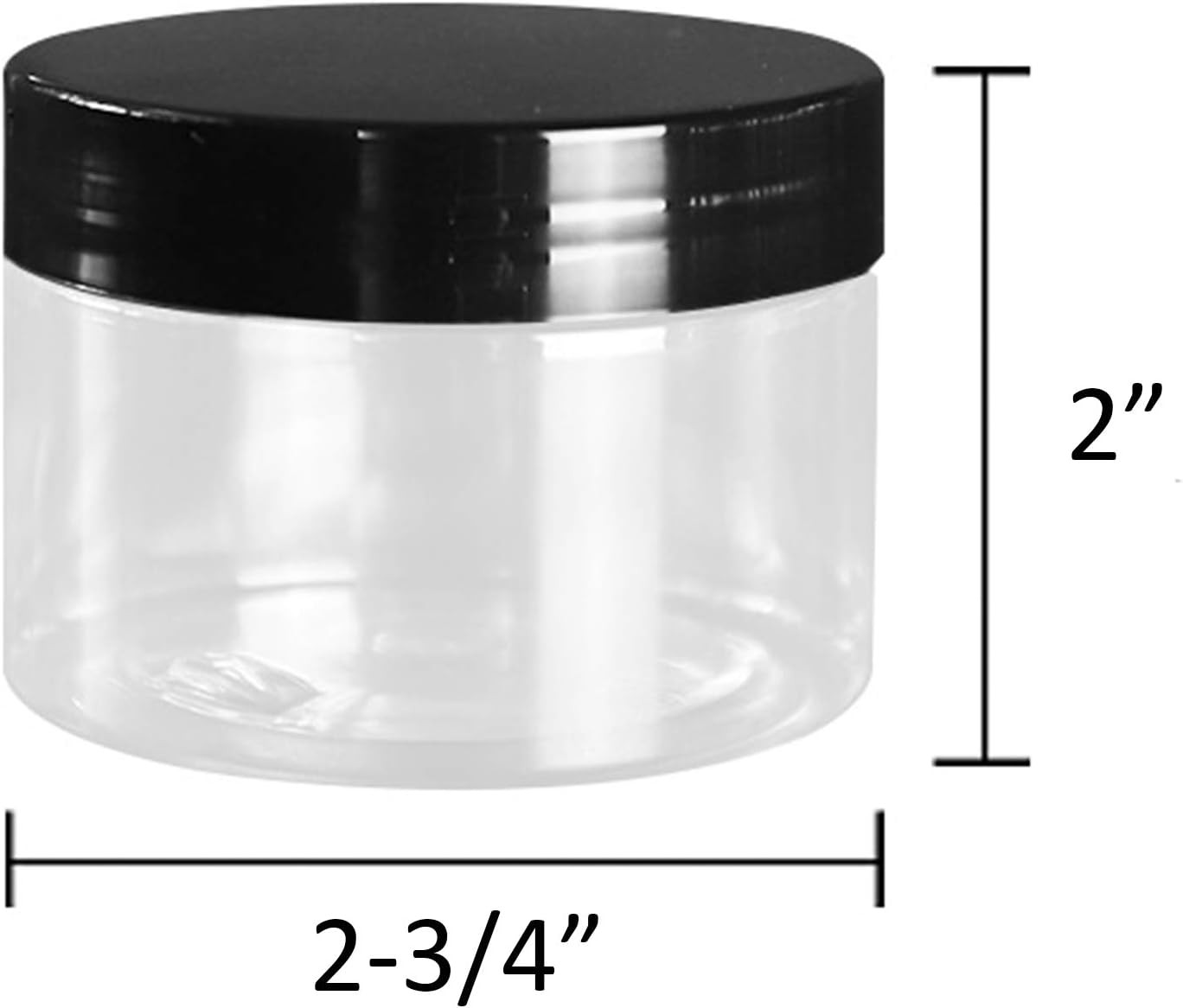30 Pack 4 Oz Clear Plastic Jars with Black Lids Leak-Proof round Food Safe St…