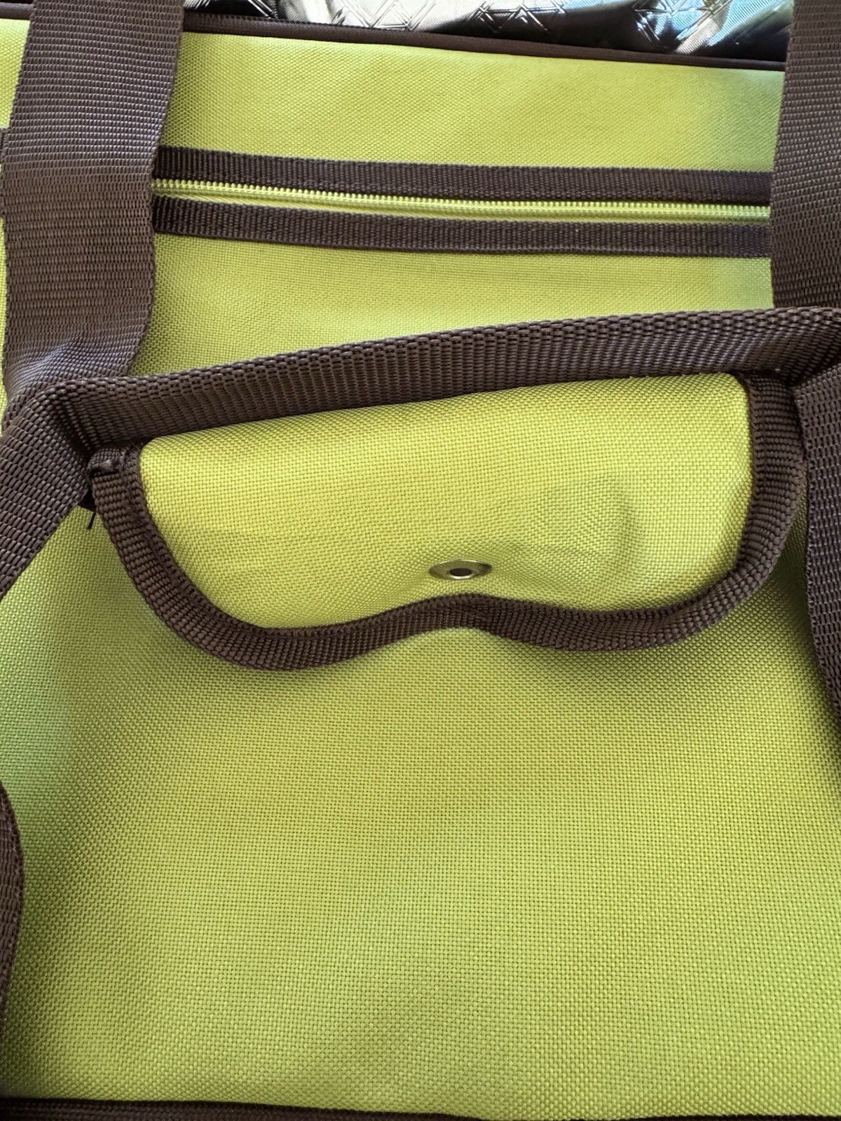 Rachael Ray expandable Insulated Casserole Travel Carrier Lime Green 16”x10”
