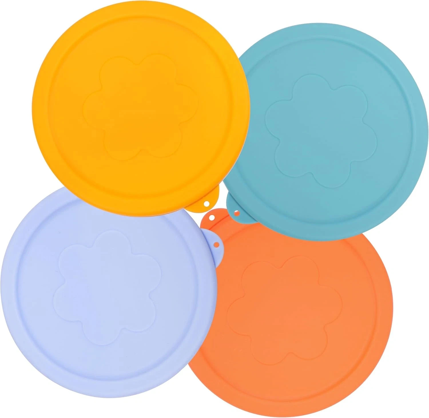 4 Cup round Silicone Replacement Lids for Pyrex 7201-PC Glass Bowls, 4 Pack Stor
