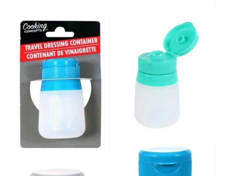Cooking Concepts Silicone Travel Dressing Containers One Blue One Green Flexible