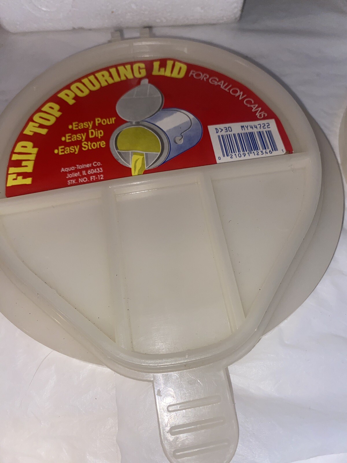 2 vintage Aqua-tainer plastic Flip top pouring lids for gallon cans easy pour