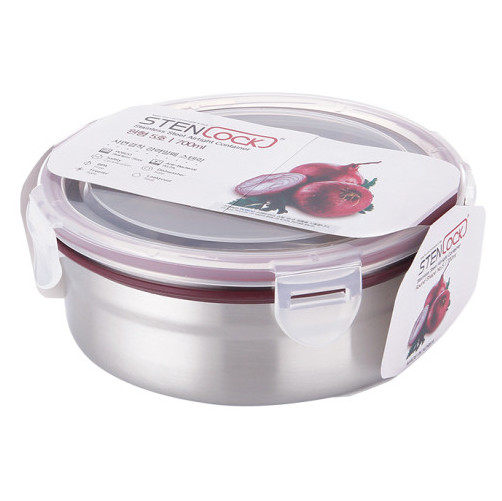 STENLOCK Classic Stainless Steel Side lunch Box 700ml Circle NO 5