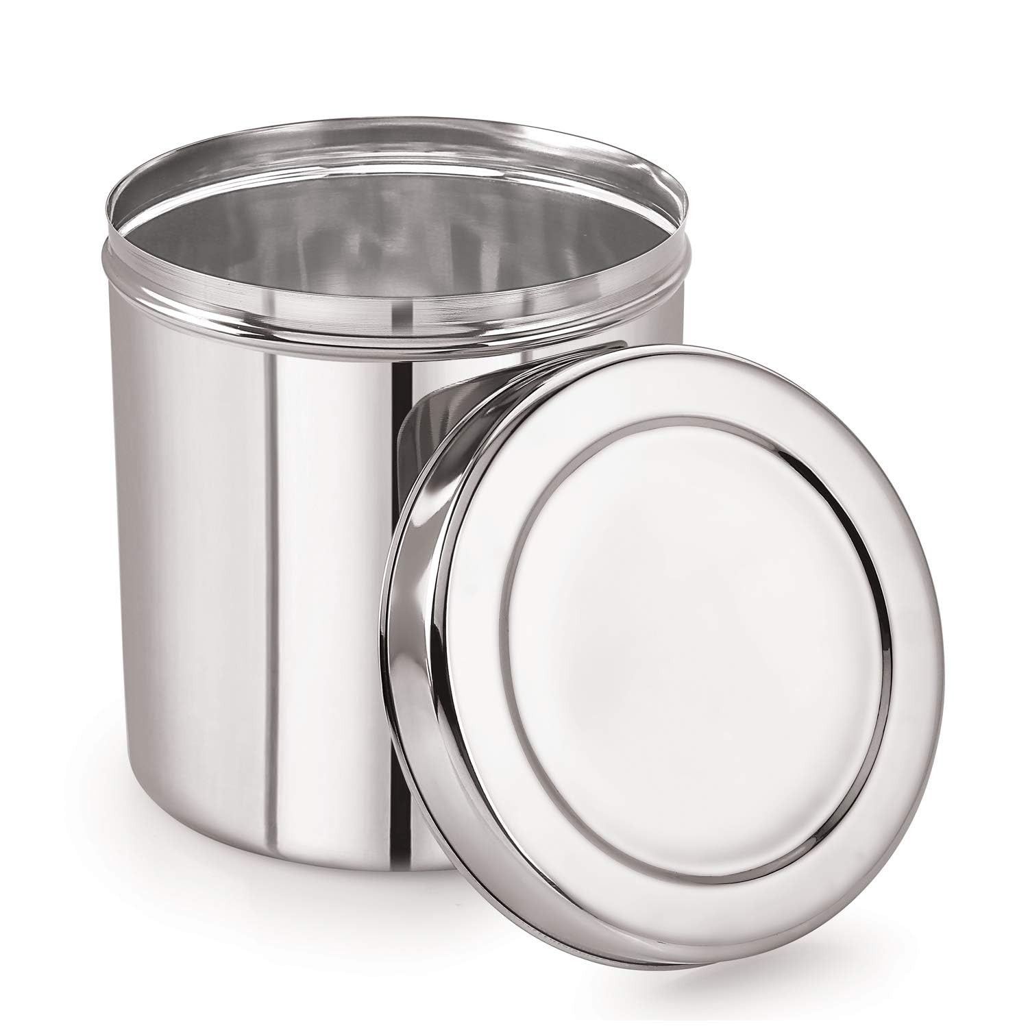1900ml Stainless Steel Deep Dabba Food Storage Container Silver Kitchen Canister