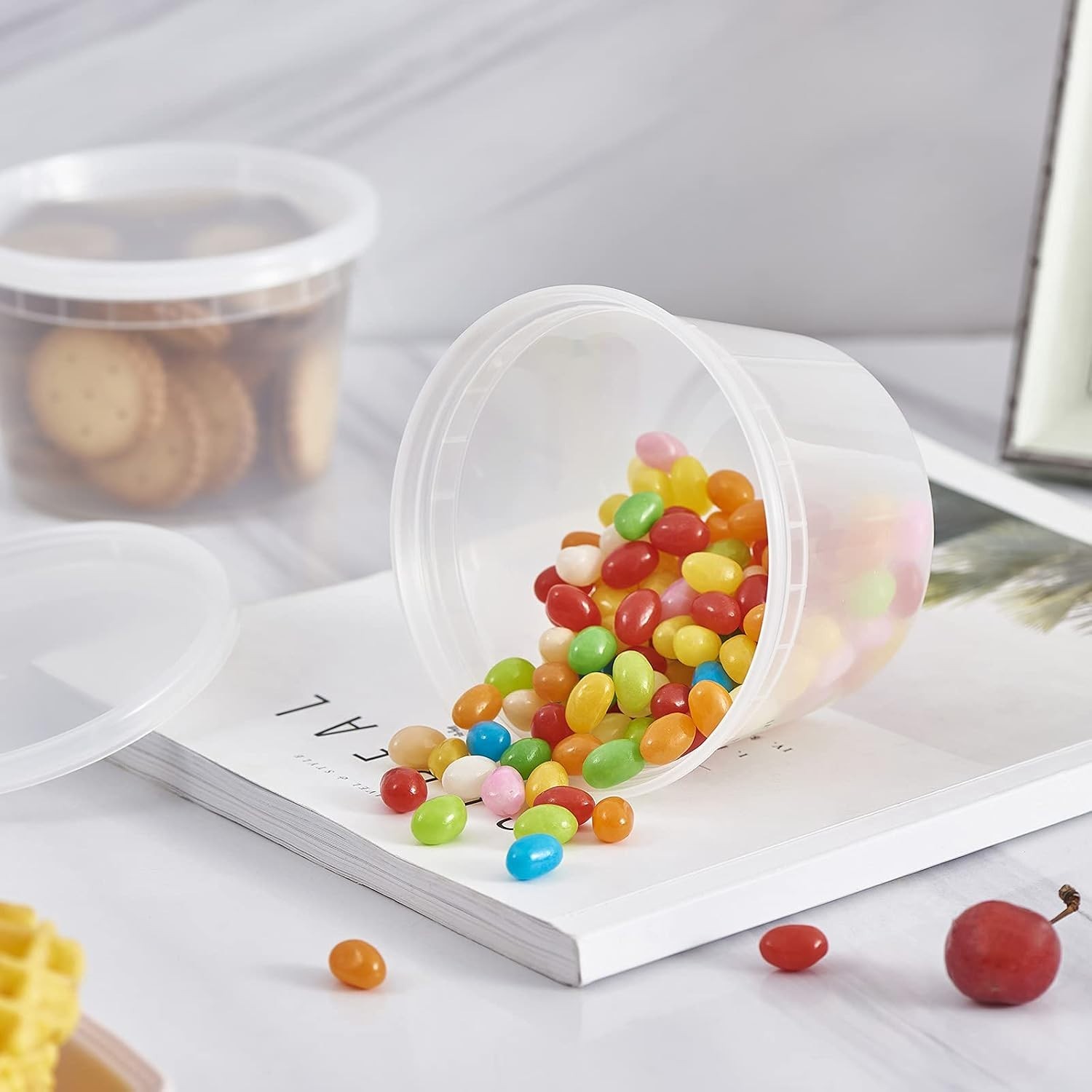 16oz BPA-Free Plastic Food Containers – Ideal for Takeout, Meal Prep & Snacks