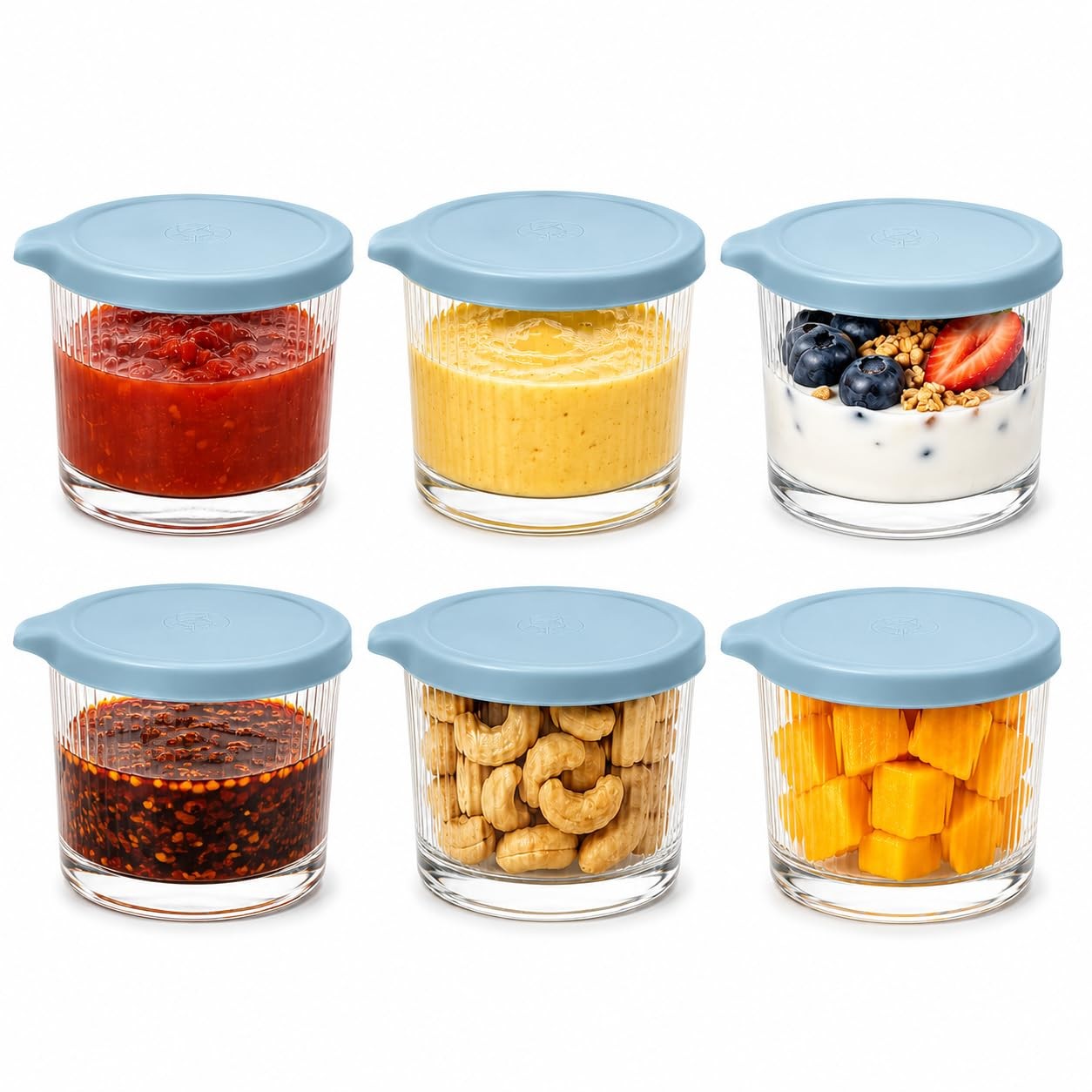 Salad Dressing Container 6.7oz Glass,Leakproof Sealed Sauce Containers,Clear …