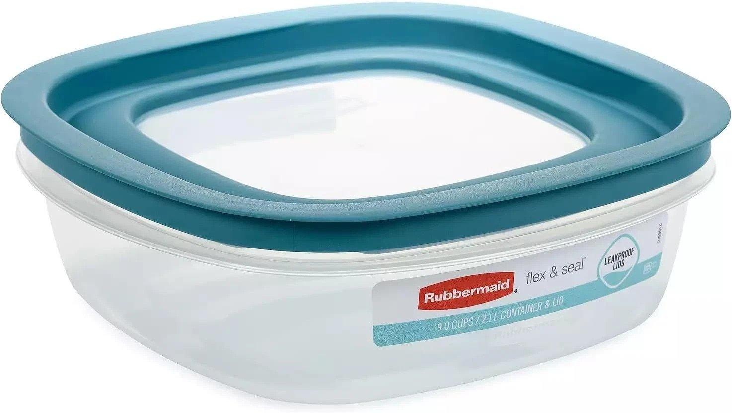 Rubbermaid Storage Containers Easy Find Lids Teal 9-cup Flex & Seal Leak Proof