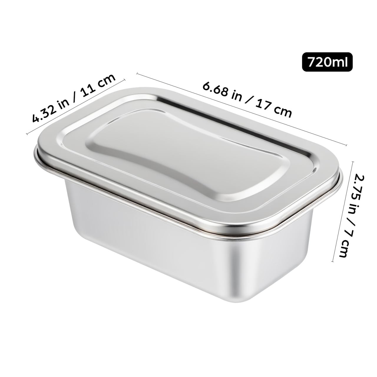 Stainless Steel Freezer Containers Multi-Function Food Storage Ice Silver