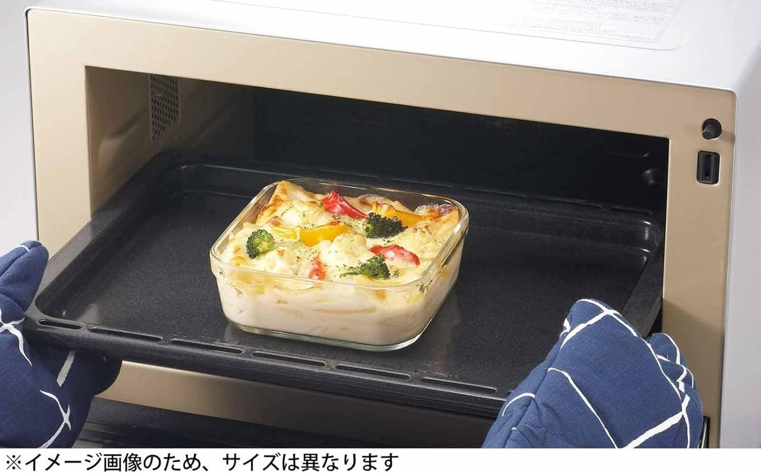 KC3240N-G Heat-Resistant Glass Storage Container, Green, Square Shape, 15.9 Fl O